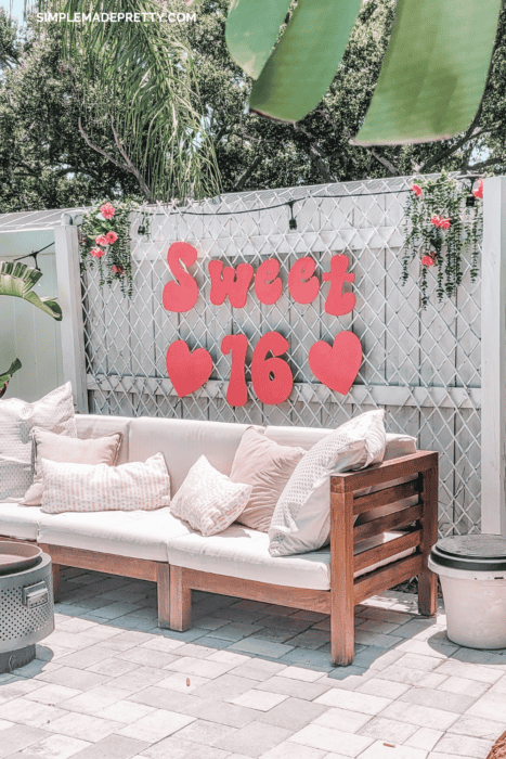 Jumbo Sweet 16 Fence Letters