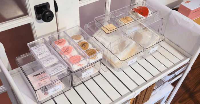 Etsy Shipping Station Cart Organization Dollar Tree (1)