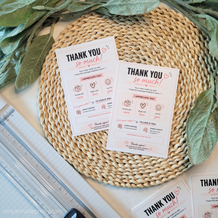 Etsy Thank You Cards Printable