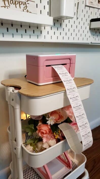 Etsy Shipping Station Cart Organization Dollar Tree (1)