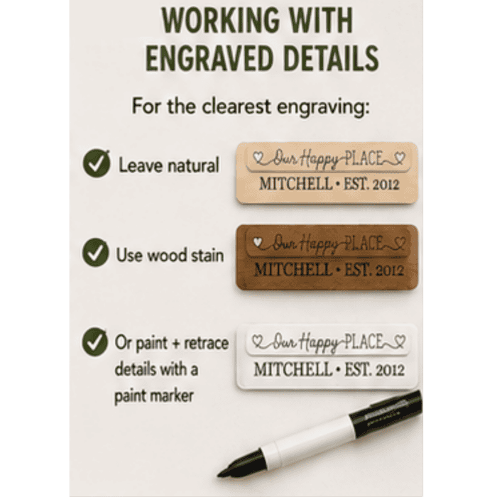 Painting unfinished wood pieces for a personalized interchangeable seasonal HOME sign
