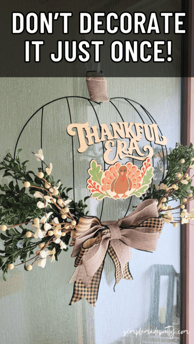 Dollar Tree Pumpkin Wreath Thanksgiving DIY