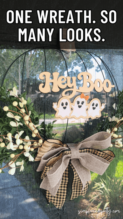 Dollar Tree Pumpkin Wreath Halloween DIY Idea
