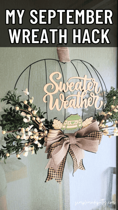 Dollar Tree Pumpkin Wreath Idea for Early Fall