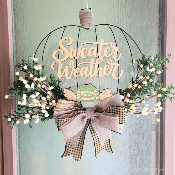 Sweater Weather Pumpking Wreath Dollar Tree