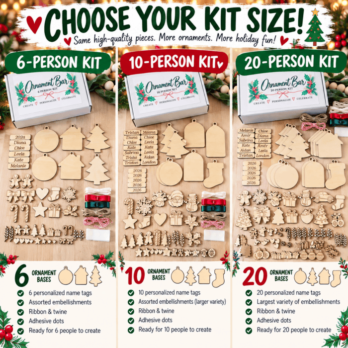 Choose Your Holiday Ornament Kit Size